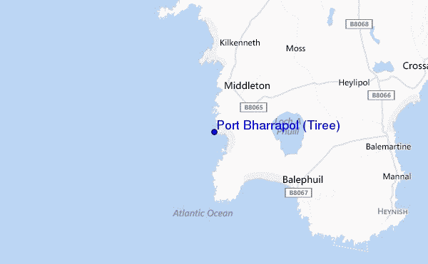 locatiekaart van Port Bharrapol (Tiree)