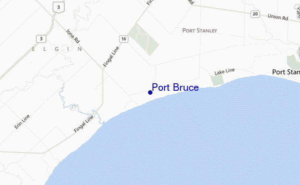 locatiekaart van Port Bruce