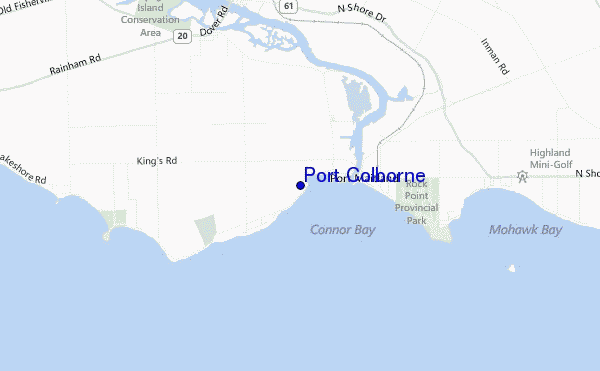 locatiekaart van Port Colborne