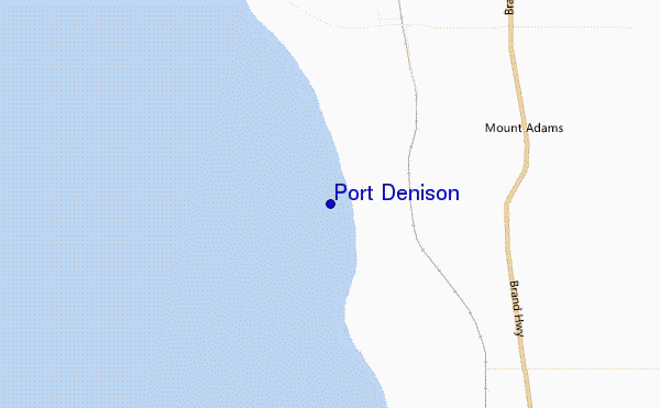 locatiekaart van Port Denison