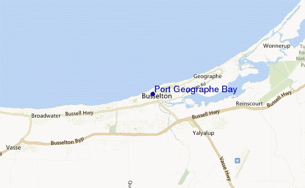 locatiekaart van Port Geographe Bay