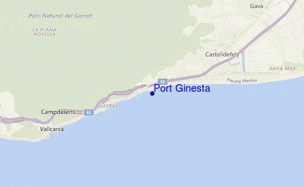locatiekaart van Port Ginesta