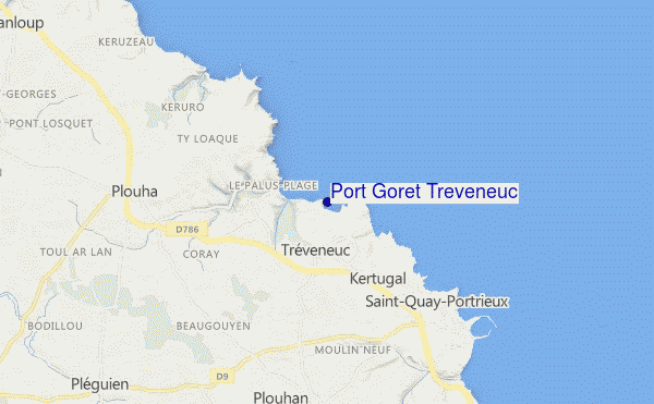 locatiekaart van Port Goret Treveneuc