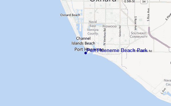 locatiekaart van Port Hueneme Beach Park