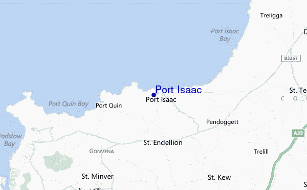 locatiekaart van Port Isaac