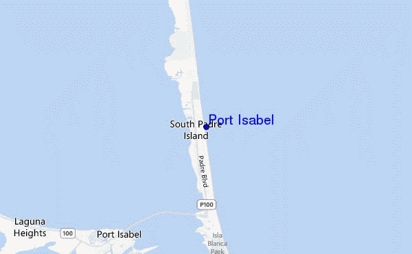 locatiekaart van Port Isabel
