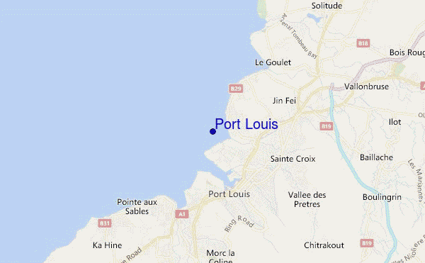 locatiekaart van Port Louis