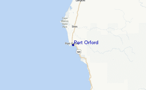 Port Orford Location Map