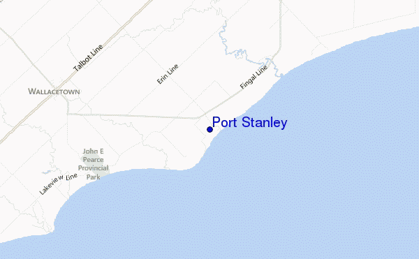 locatiekaart van Port Stanley