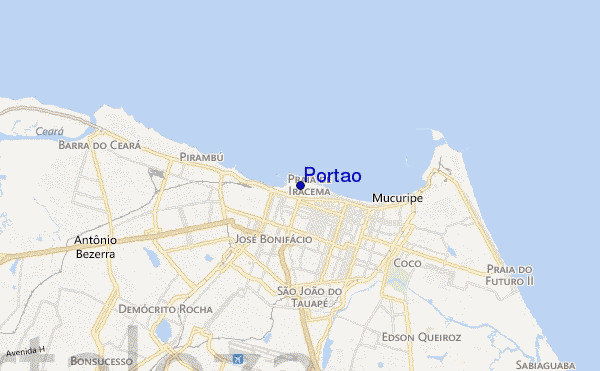 locatiekaart van Portao