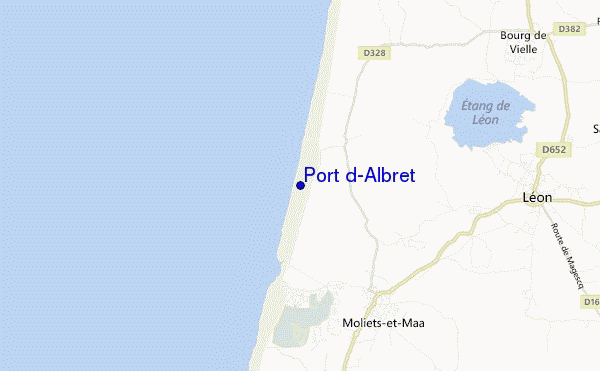 locatiekaart van Port d'Albret