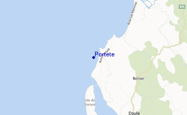 locatiekaart van Portete