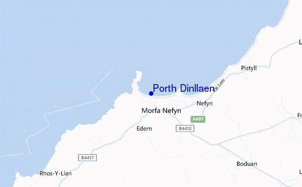 locatiekaart van Porth Dinllaen
