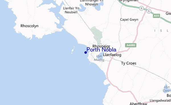 locatiekaart van Porth Nobla