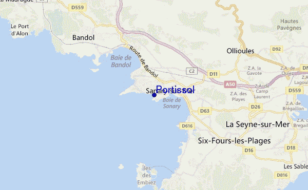 locatiekaart van Portissol