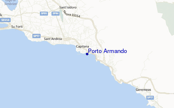 locatiekaart van Porto Armando