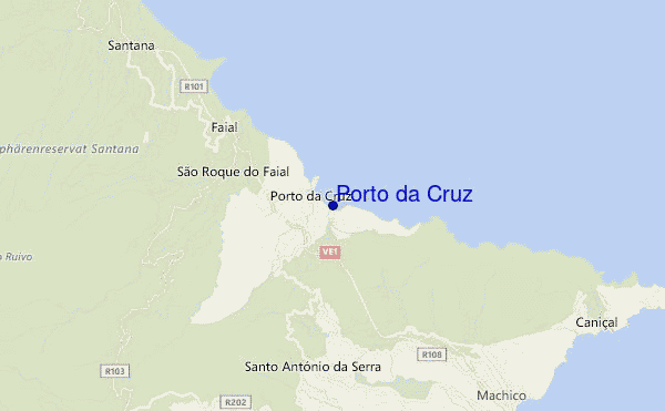 locatiekaart van Porto da Cruz