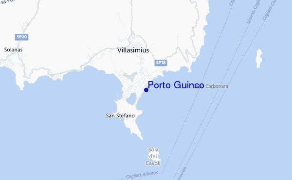 locatiekaart van Porto Guinco