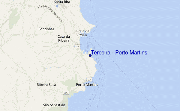 locatiekaart van Terceira - Porto Martins