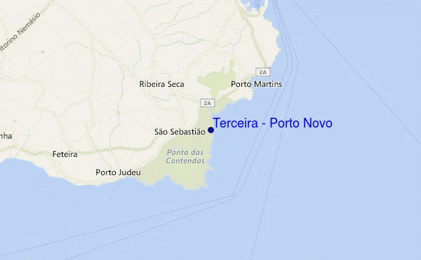 locatiekaart van Terceira - Porto Novo