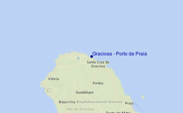 locatiekaart van Graciosa - Porto da Praia