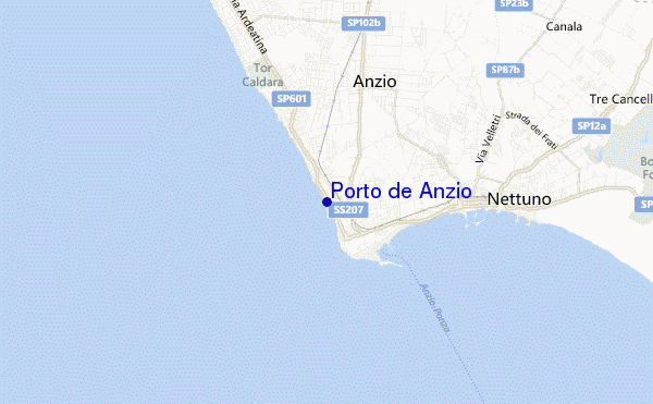 locatiekaart van Porto de Anzio