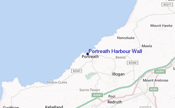 locatiekaart van Portreath Harbour Wall