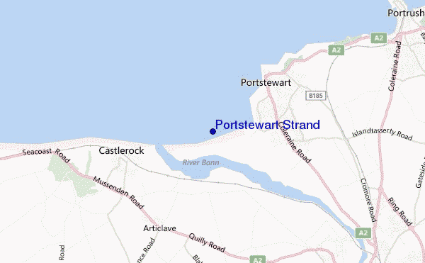 locatiekaart van Portstewart Strand