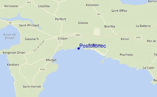 locatiekaart van Postollonec