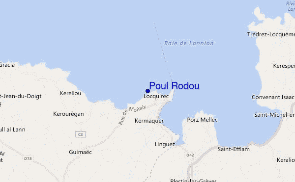 locatiekaart van Poul Rodou