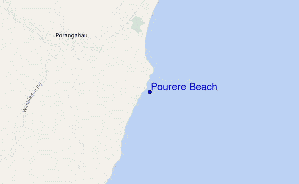 locatiekaart van Pourere Beach