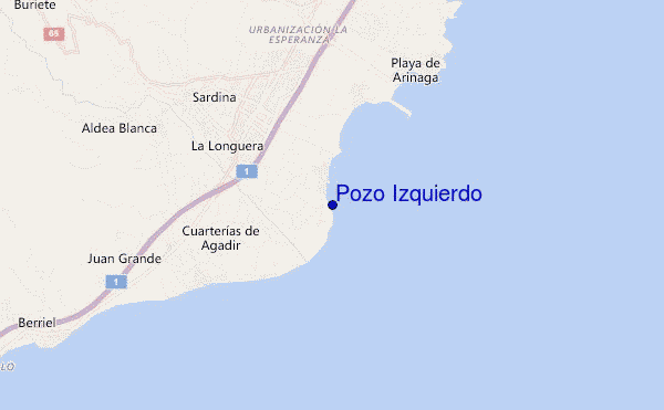 locatiekaart van Pozo Izquierdo