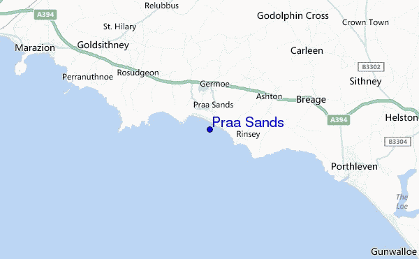 locatiekaart van Praa Sands