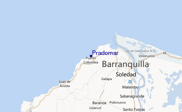Pradomar Location Map