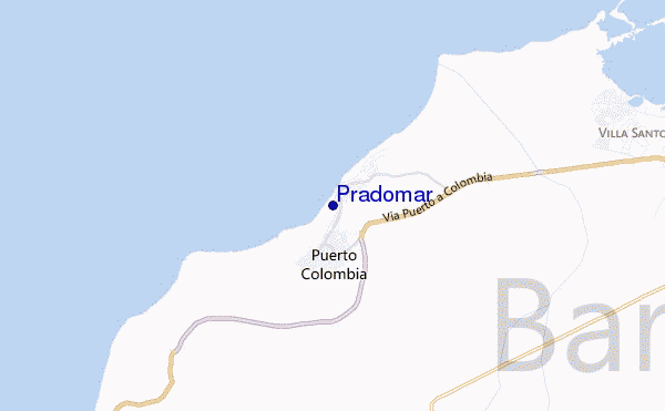 locatiekaart van Pradomar
