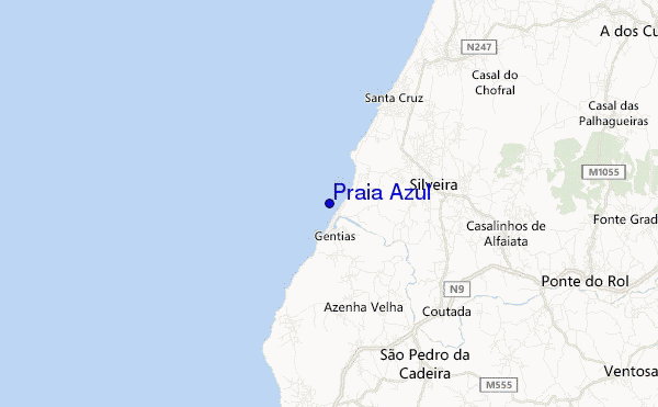 locatiekaart van Praia Azul