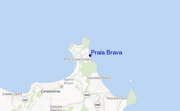 locatiekaart van Praia Brava