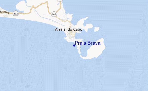 locatiekaart van Praia Brava