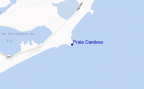 locatiekaart van Praia Cardoso
