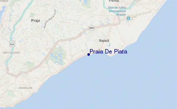 locatiekaart van Praia De Piata