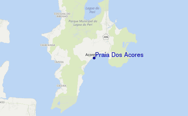 locatiekaart van Praia Dos Acores