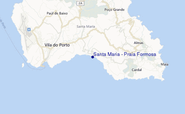 locatiekaart van Santa Maria - Praia Formosa