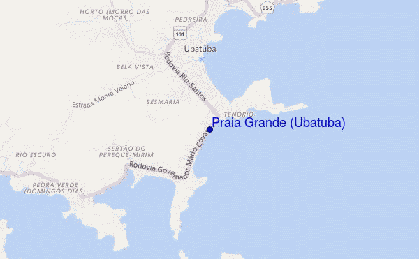locatiekaart van Praia Grande (Ubatuba)