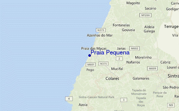 locatiekaart van Praia Pequena