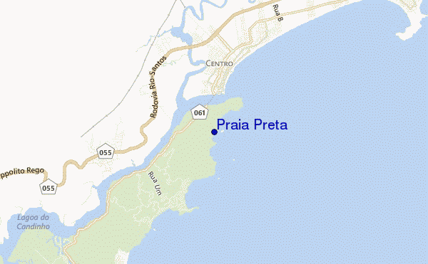 locatiekaart van Praia Preta