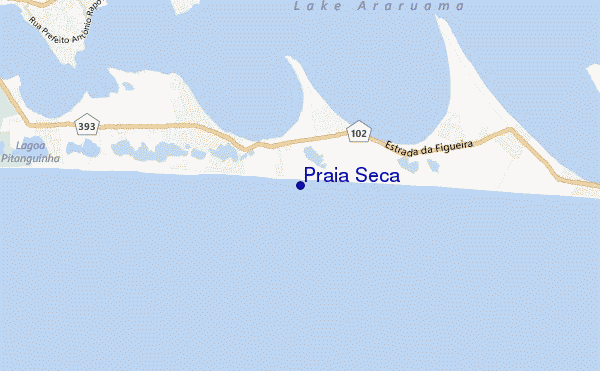 locatiekaart van Praia Seca