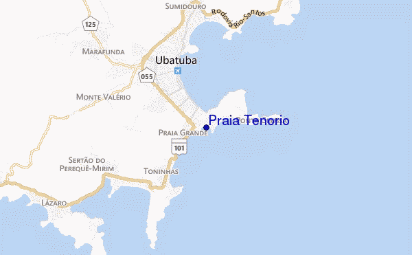 locatiekaart van Praia Tenório