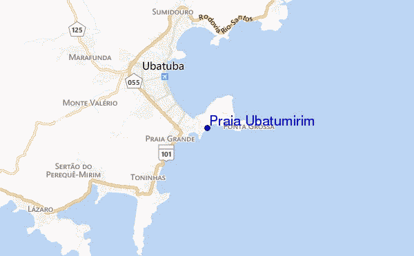locatiekaart van Praia Ubatumirim
