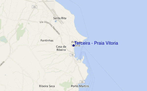 locatiekaart van Terceira - Praia Vitoria