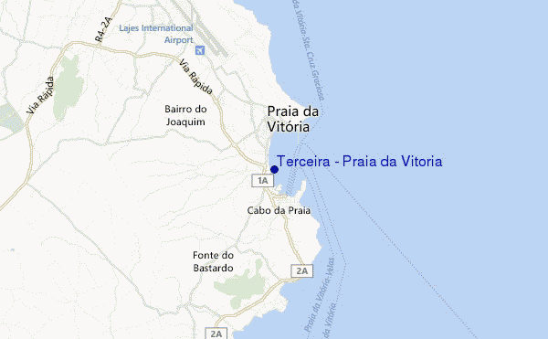 locatiekaart van Terceira - Praia da Vitoria